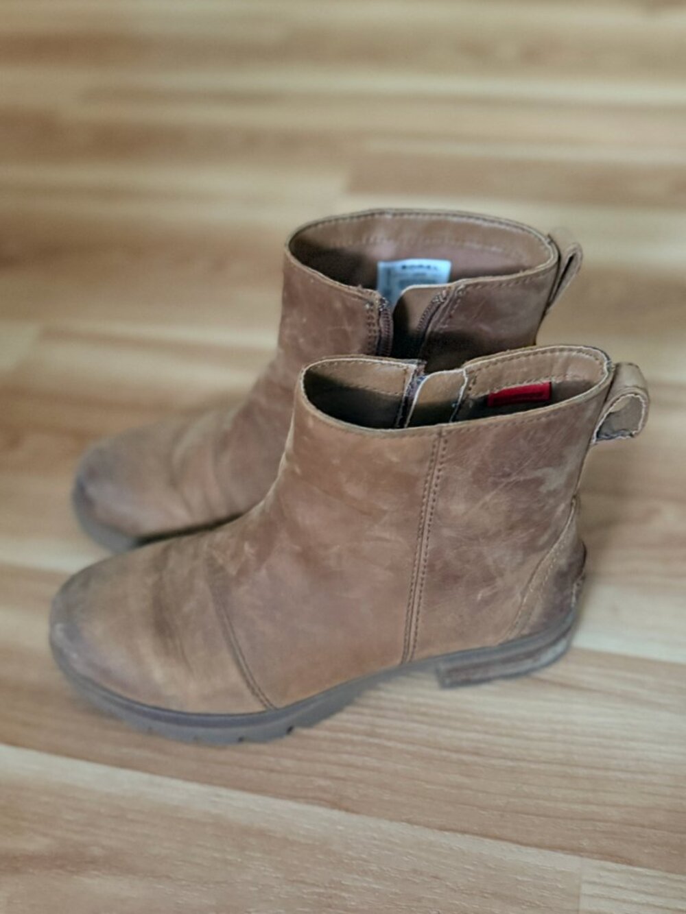 Sorel Emelie III Zip WP Boots – Velvet Tan/Gum – Women's Size 5 🤎🥾